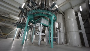 Computerized dosing system is accurate and fast. Ingredients are transferred by gravity. Conveyor pipes in the plant are food-grade steel to prevent rust and corrosion. Dust aspirators are put on all dust-generating points