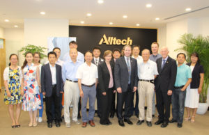 On Sept. 3 professors and experts from Alltech’s Research Alliance project in China gathered to share their research progress and discuss the most pressing issues in the animal feed and nutrition industry. Attendees were Mark Lyons, global vice president and head of Greater China for Alltech(fifth from right in the front row); Li Defa, academician at the Chinese Academy of Engineering (forth from right in the front row); Mai kangsen, academician at the Chinese Academy of Engineering((fifth from left in the front row).